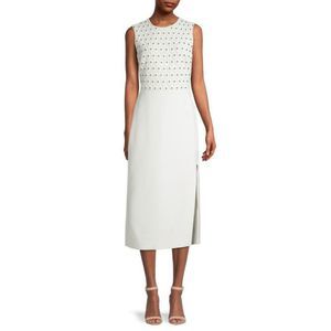 DAVID KOMA
Plexi Studded Midi Sheath Dress